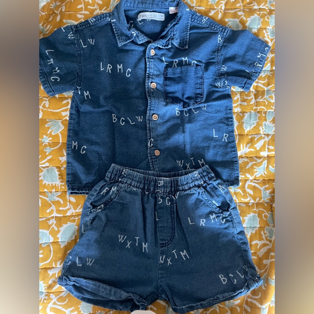 Zara Blue Denim Set for Kids